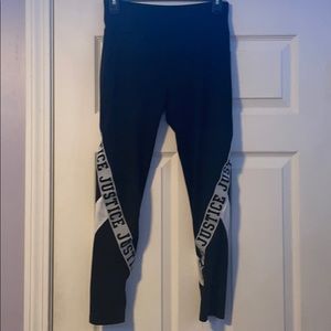 Justice black leggings